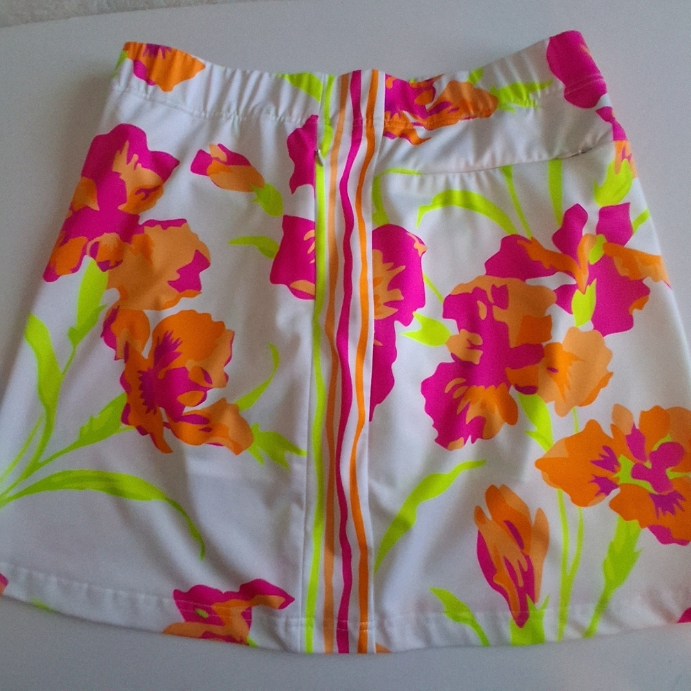 Gretchen Scott Active Multicolor Floral Stretch Pull-on Skort Women's Med Resort - Picture 4 of 11